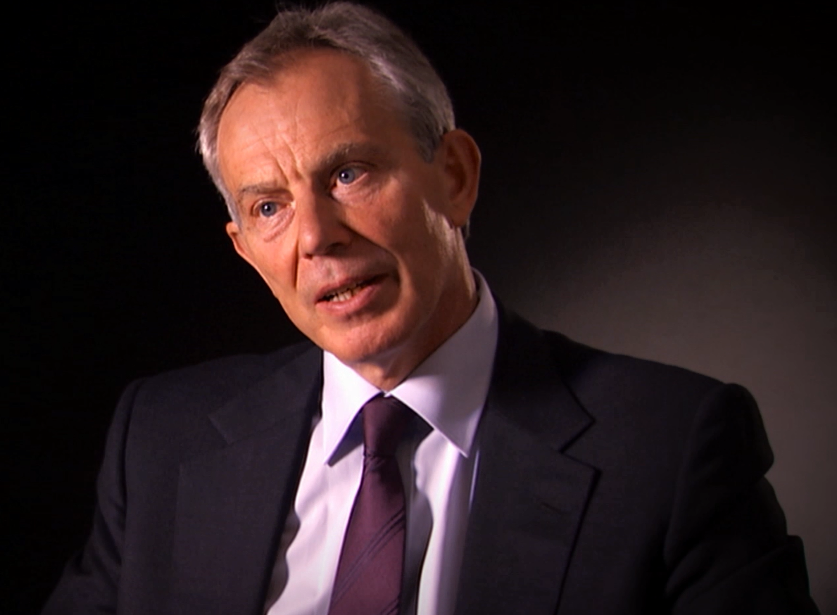 UK Prime Minister Tony Blair gives an interview in “Facing Crisis: A Changed World.”
