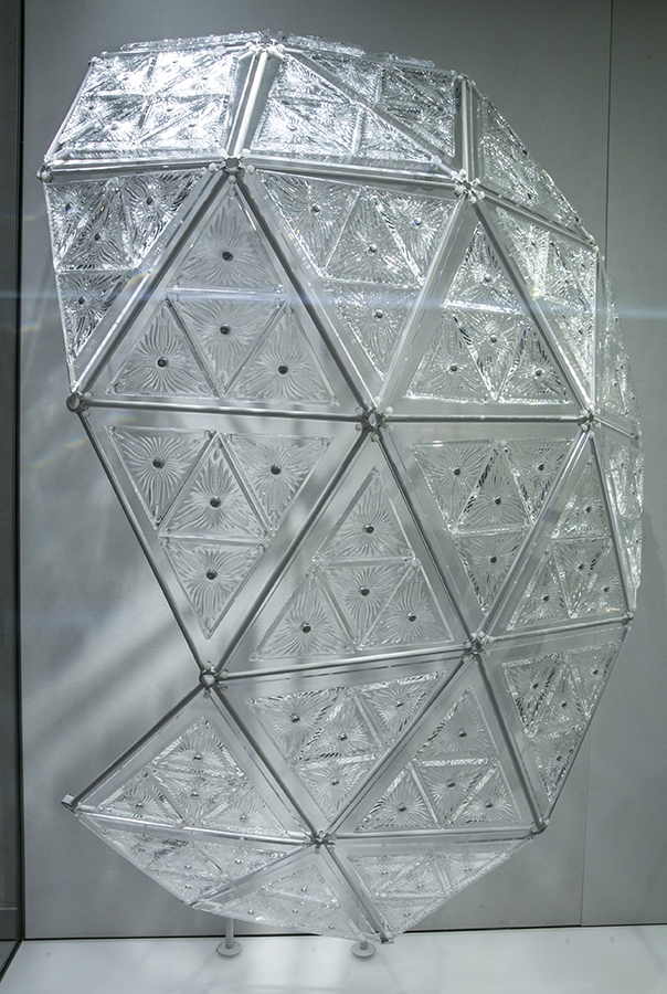 Engraved Waterford crystal triangles from the Times Square New Year’s Eve Ball, Collection 9/11 Memorial Museum, Gift of Waterford Crystal Times Square New Year’s Eve Ball