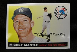Mickey Mantle baseball card donated in memory of Vincent Litto.