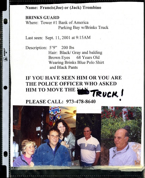 Missing poster for Francis Joseph Trombino. Gift of Sisters of Charity of New York, St. Vincent’s Hospital.