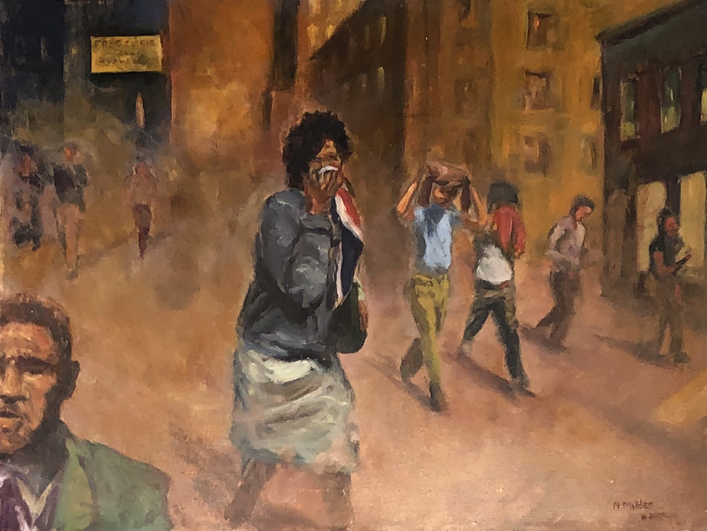 9/11 Untitled, Nelson Milder, oil on canvas