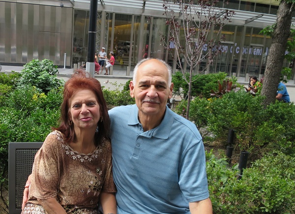 9/11 Memorial & Museum volunteer and former Sanitation Worker Anthony Palmeri poses for a photo in lower Manhattan.