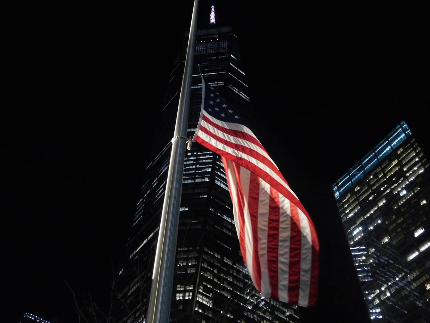 New Towers with American Flag 