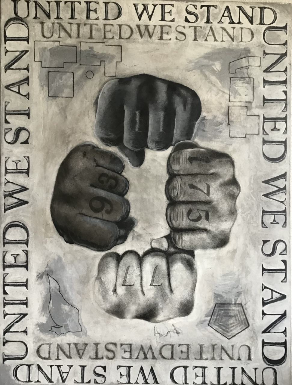 United We Stand, mixed media 2022