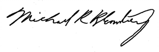 Chairman Michael R. Bloomberg signature