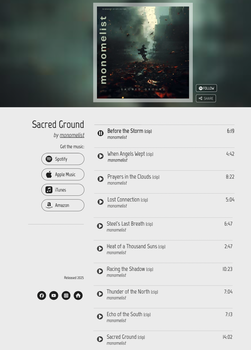 New Album Release 2025 by monomelist