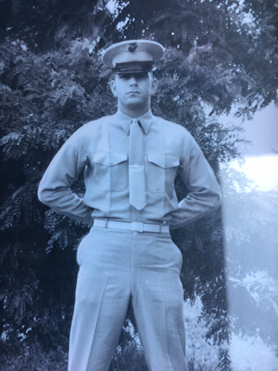 A young man in his Marine Corps uniform, circa 1965