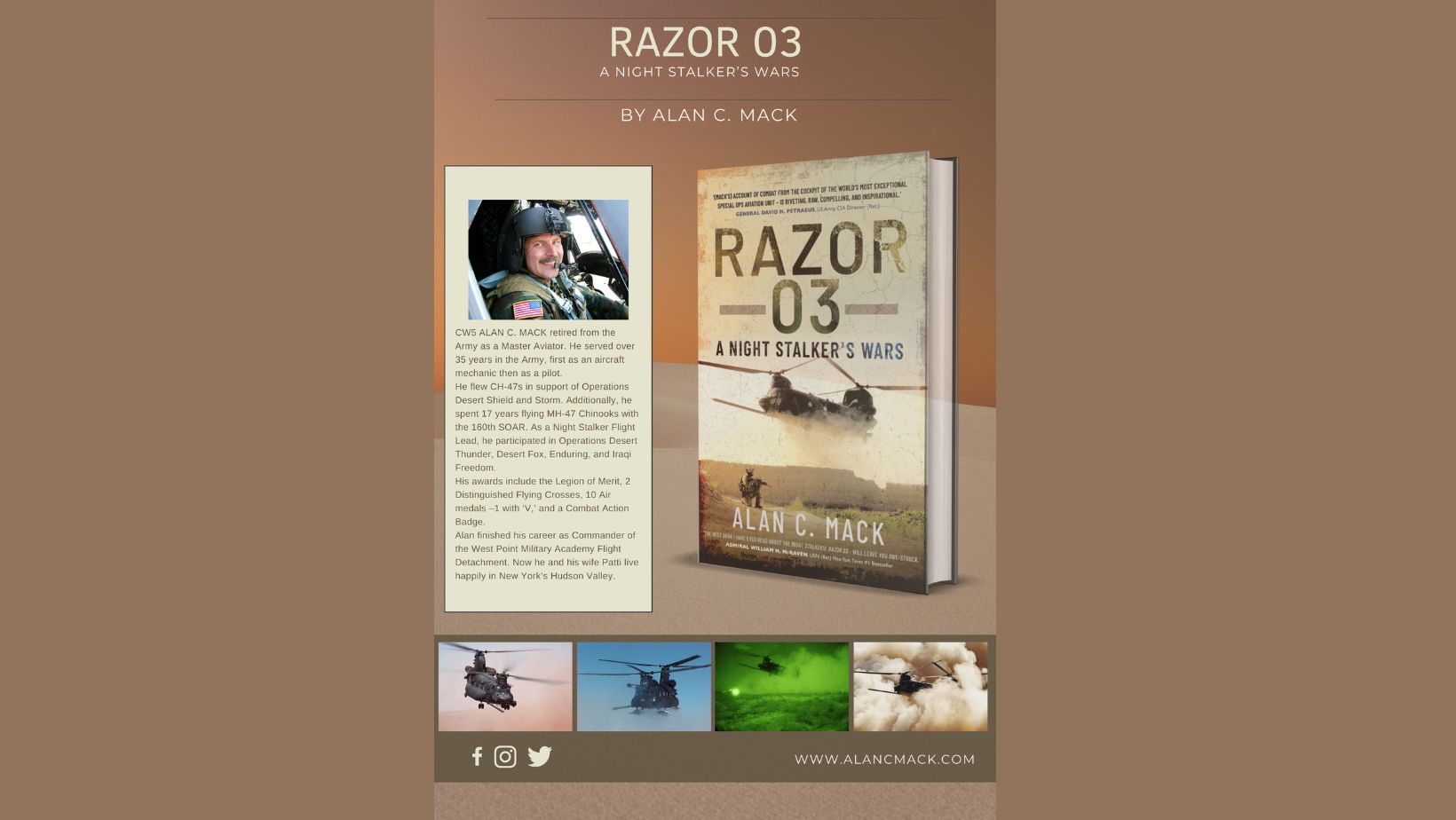 Promotional image showing "Razor 3" by Alan C. Mack