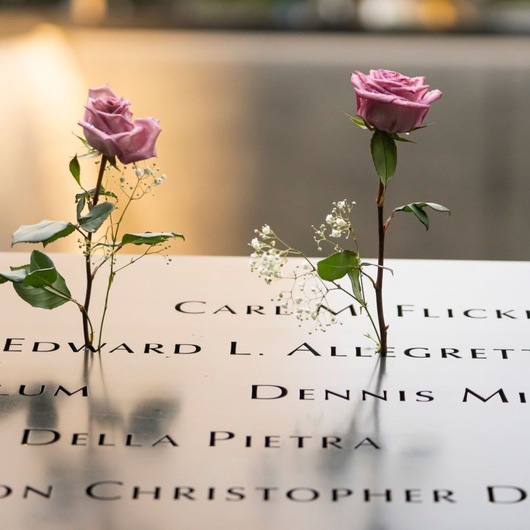 Pink roses on the Memorial