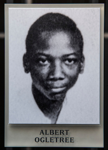 Black and white yearbook photograph showing Albert Ogletree