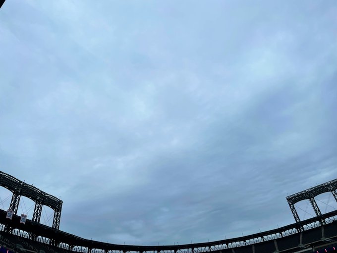 The sky above Citi Field in photo posted by the Mets on 9/11
