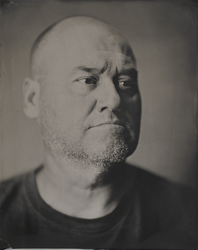 A tintype photograph of fourth-generation ironworker Lindsay.