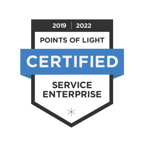 This seal from Points of Light says "Certified Social Enterprise."