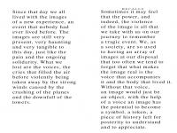 A poetry book made from the last messages of those who never made it home. A book of Love. 