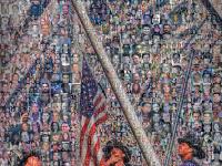 Flag Raising Photo Collage