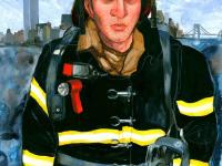 A Firefighter turns his back to the event that will change his life. 