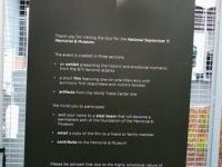 The memorial beam to be used in the building of the 9/11 Memorial museum.