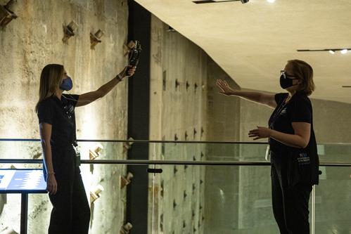 Staff conducts virtual tour in the Museum