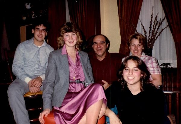 Francis Joseph Trombino poses in a living room with his wife Jean and their children James, Bovita and Lisa.