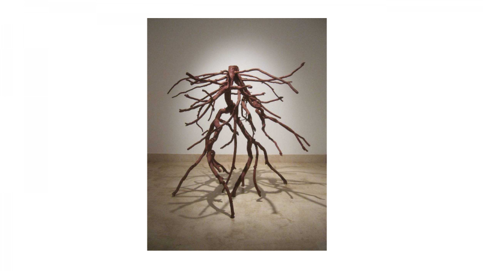 Trinity Root maquette sculpture by Steve Tobin. The maquette was modeled after the stump and roots of the sycamore tree that was in the yard at St. Paul's Chapel.