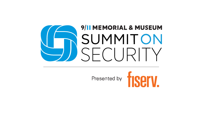 This logo says 911 Memorial Museum Summit on Security presented by Fiserv.